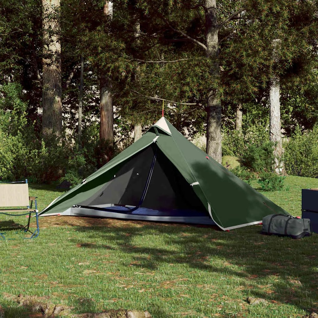 vidaXL Tenda suspensa tipi para 1 pessoa impermeável verde