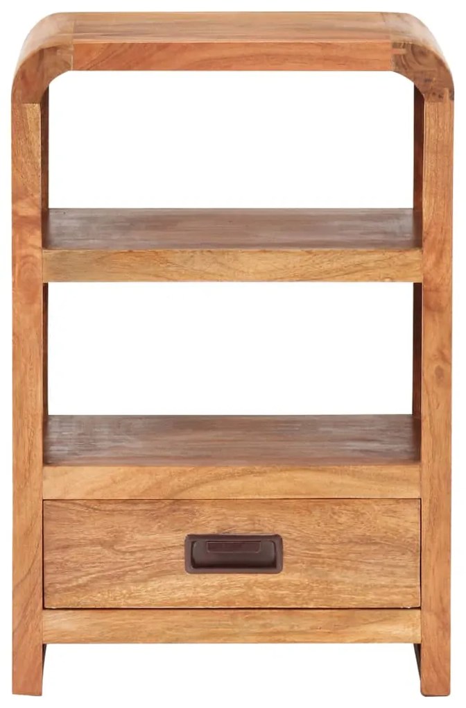 Mesa de cabeceira 40x30x60 cm acácia maciça c/ acabamento a mel