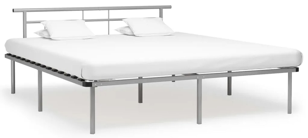 Estrutura de cama metal 180x200 cm cinzento