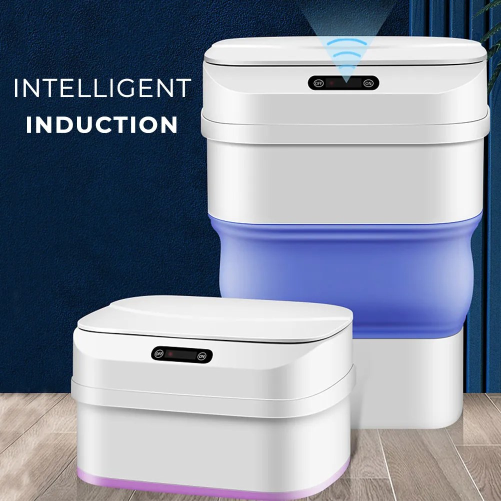 Caixote Lixo Inteligente Sensor 17,5 L / 8L Rosa Biwond