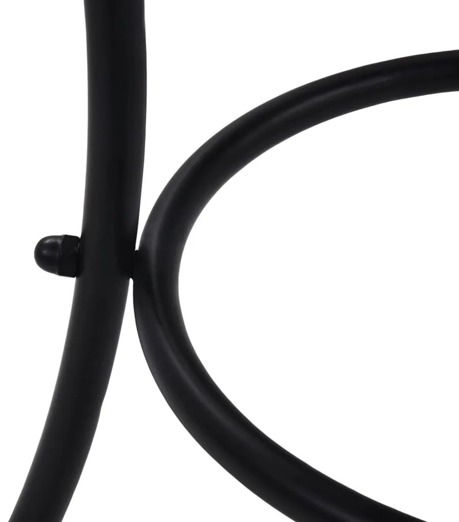 Mesa bistrô em mosaico 60 cm cerâmica preto e branco