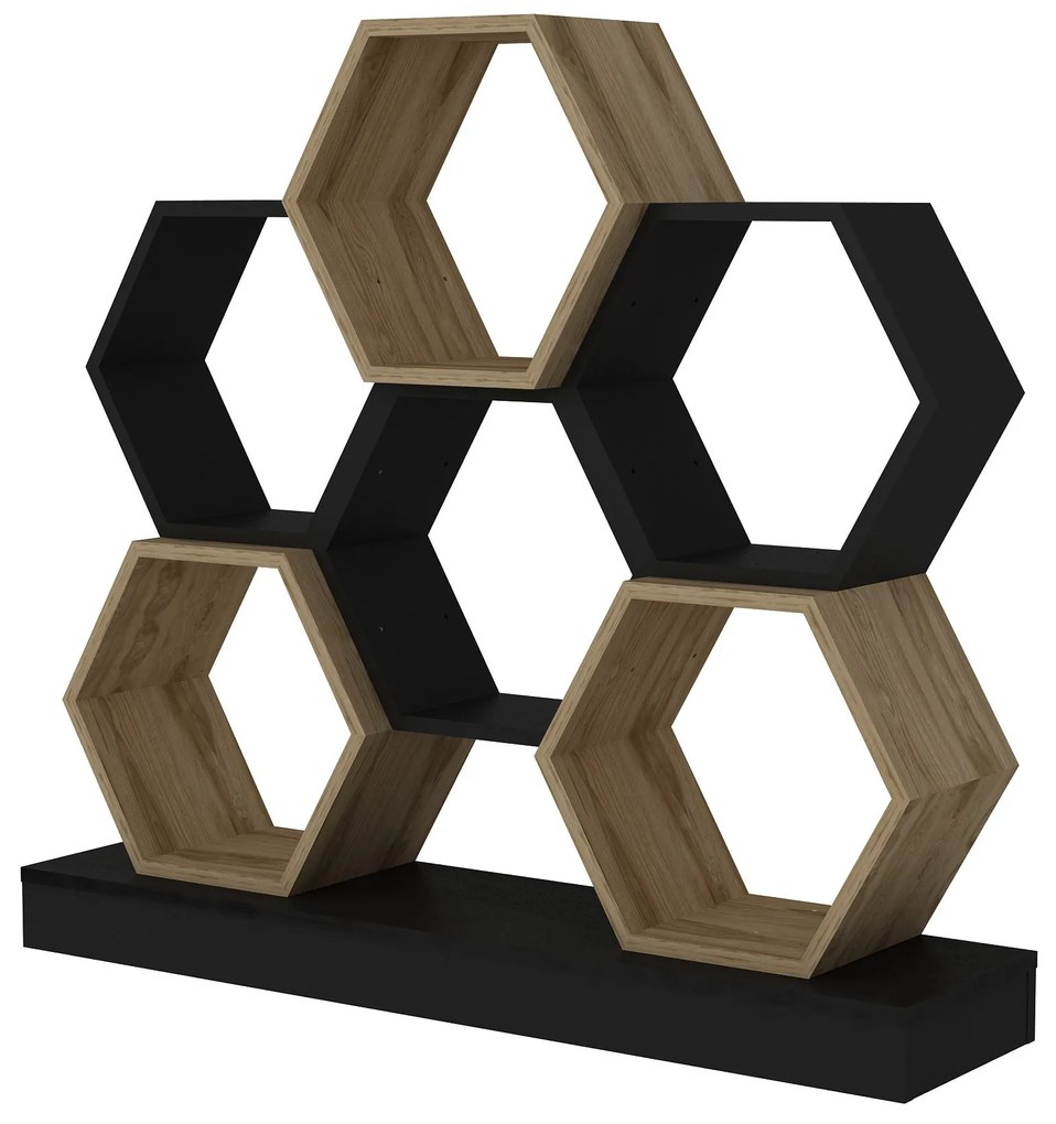 Estante Cicek – Preto Carvalho – 120x29,5x109 cm