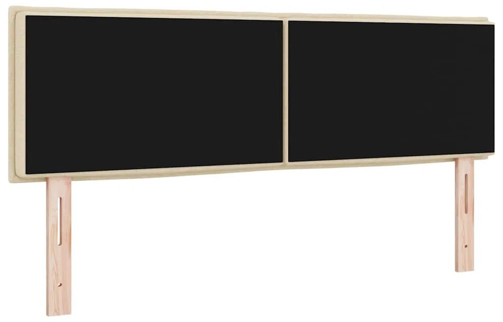 Cabeceira vidaXL Design Linhas Creme 160 cm Tecido