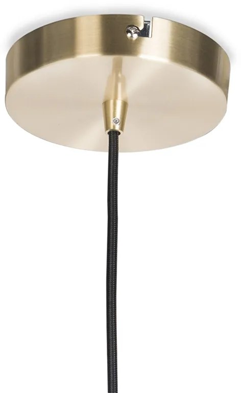 Candeeiro de pendente moderno em latão com vidro fumado 30 cm - Ball Moderno,Retro