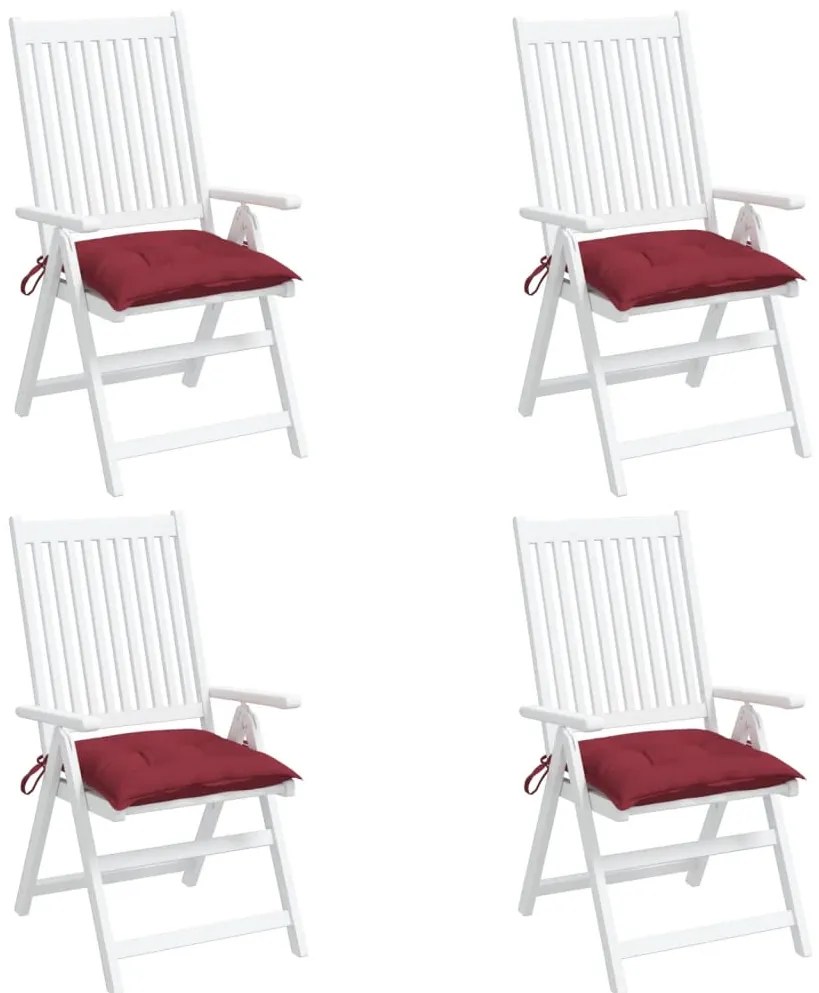 Almofadões móveis de paletes 4 pcs tecido oxford vermelho-tinto
