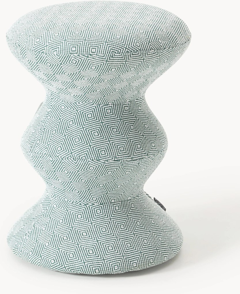 Mesa de apoio redonda estofada Zig Zag