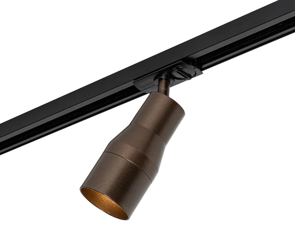 Foco Moderno Bronze Escuro para Sistema de Trilho Monofásico - Iconic Kohua