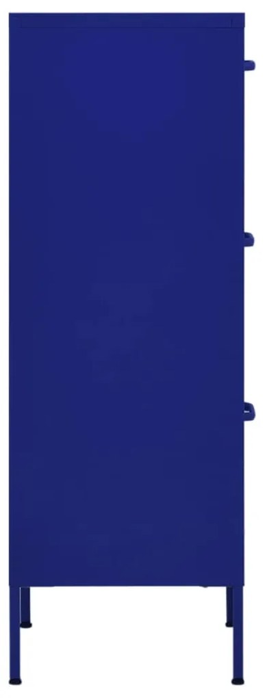 Armário de arrumação aço 42,5x35x101,5 cm azul-marinho