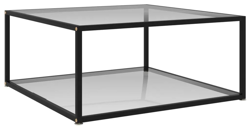 Mesa de centro 80x80x35 cm vidro temperado transparente