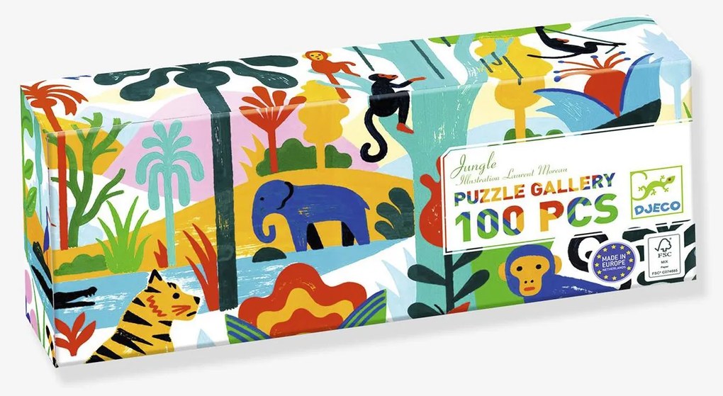 Puzzle gallery100pcs - jungle Djeco multicolor