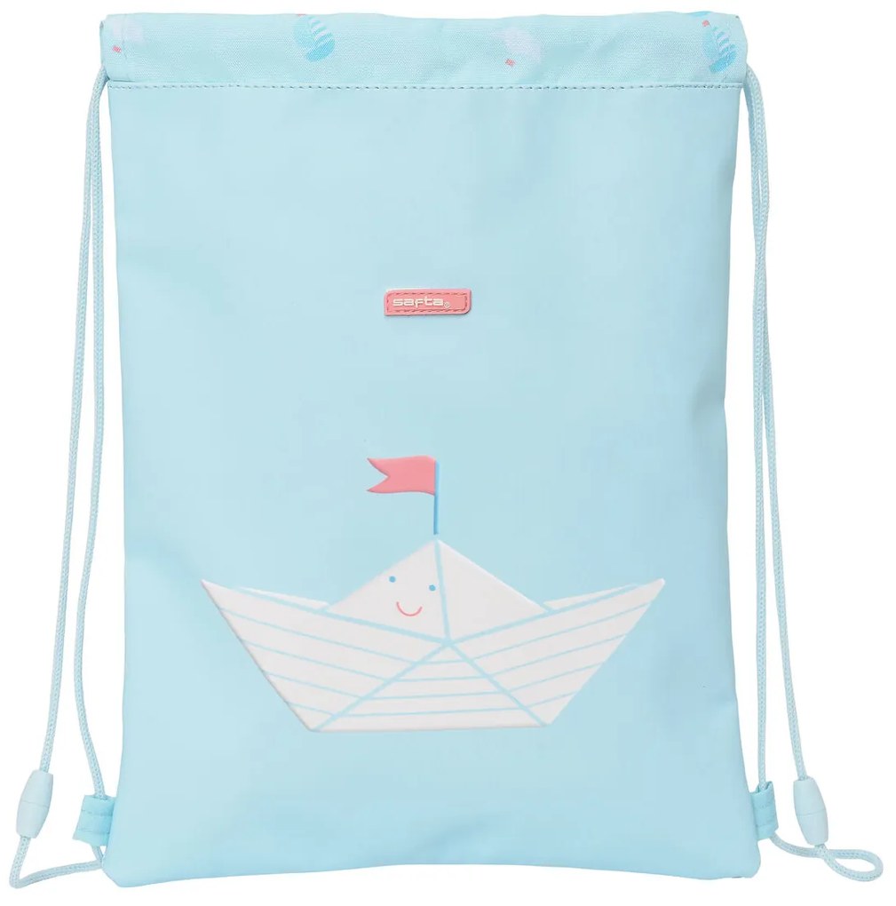 Saco Mochila com Cordas Safta Ship Azul (26 X 34 X 1 cm)