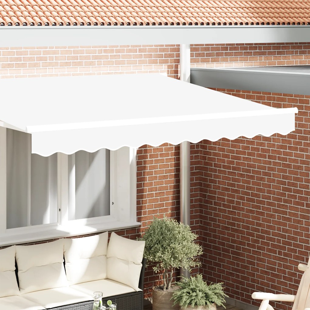vidaXL Toldo com Valance para Estrutura de 3,5 m Branco 3,3x0,2 m
