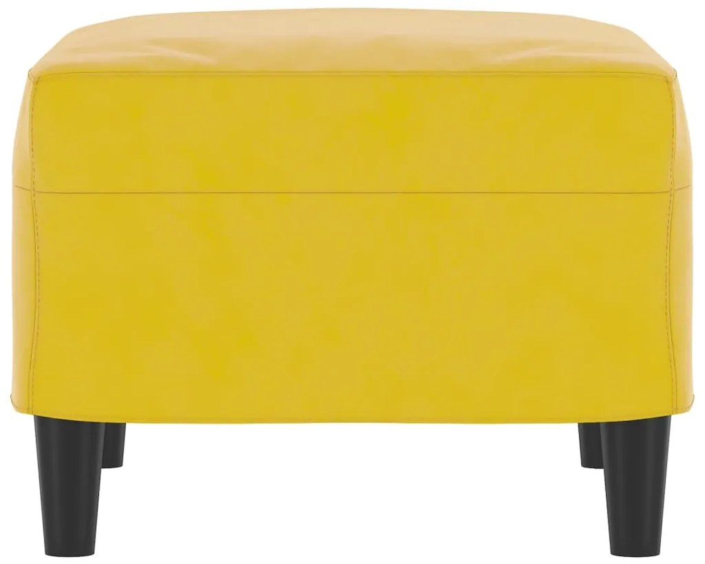 Apoio de pés 60x50x41 cm veludo amarelo