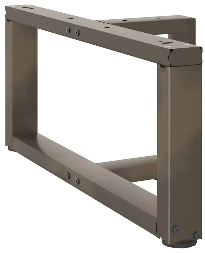 Pés para mesa de centro em forma de T, 2 peças, preto, 60x25x(30-31) c