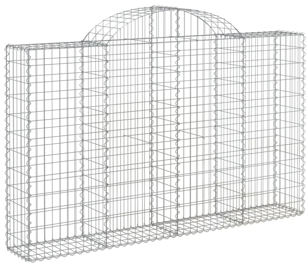Cestos gabião arqueados 15 pcs 200x30x120/140 ferro galvanizado