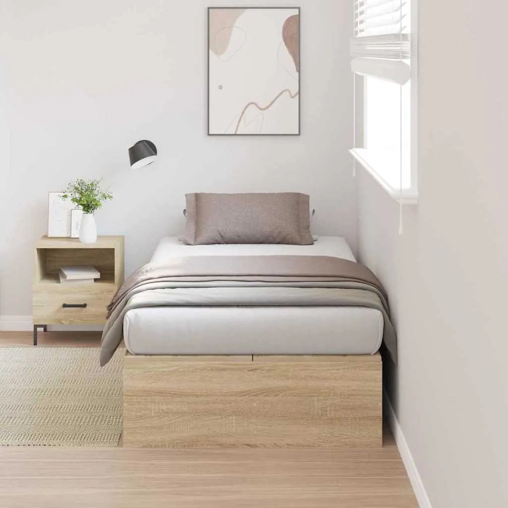 vidaXL Cama de Armazenamento em Carvalho Sonoma 80x200 cm