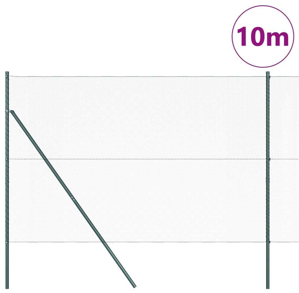 Cerca Hexagonal vidaXL Verde 1.6x10 m Aço