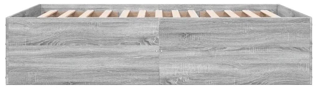 Estrutura cama 140x190 cm derivados de madeira cinzento sonoma