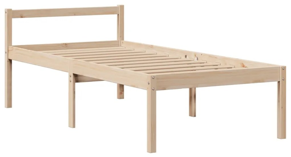 Cama com estante sem colchão 100x200 cm pinho maciço