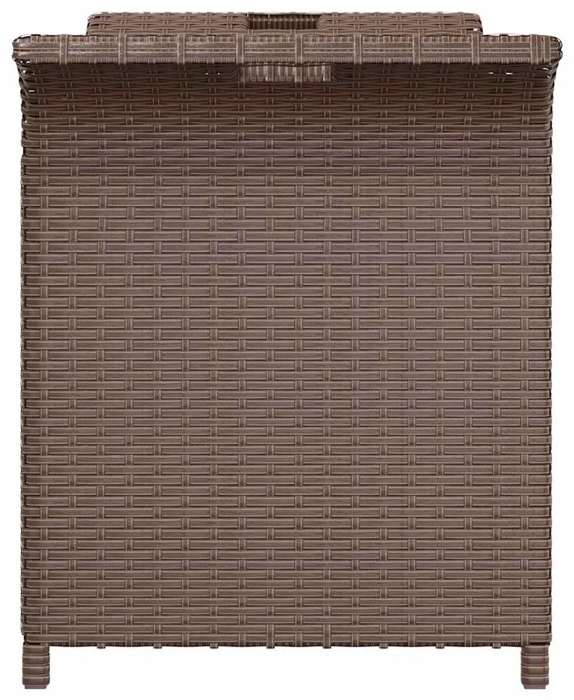 Banco de jardim com almofadão 116x46x57 cm vime PE castanho