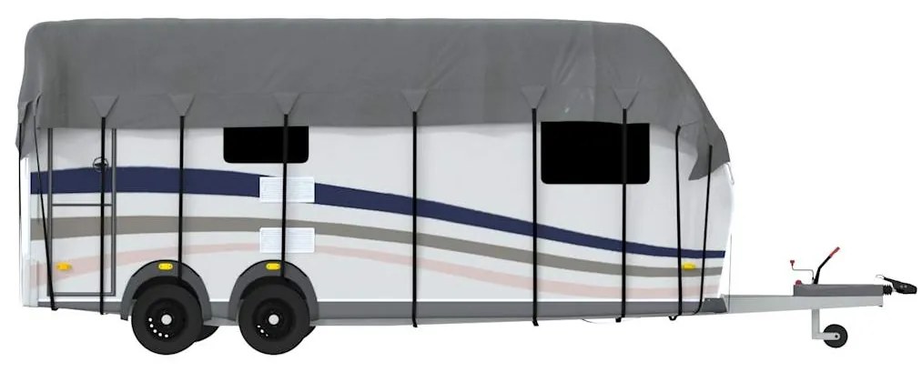 Caravan capa de telhado 700x300 cm tecido não tecido cinzento