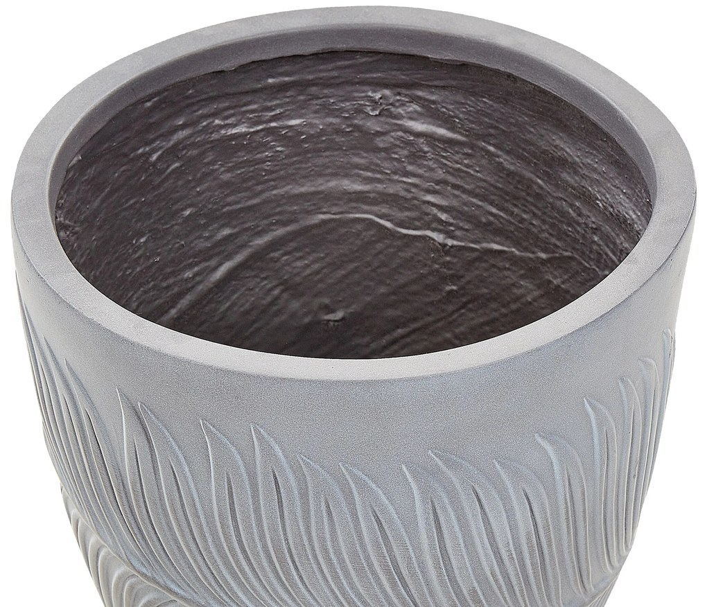 Vaso para plantas em fibra de argila cinzenta 28 x 28 x 16 cm FTERO Beliani