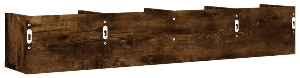 Armários de parede 2 pcs derivados de madeira carvalho fumado