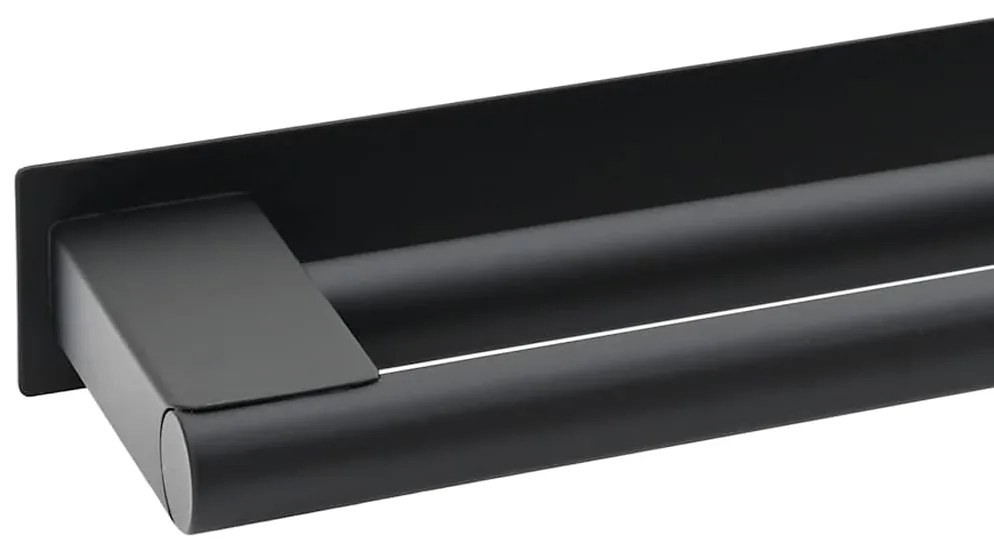 Suporte de Toalha Preto 40 x 9 x 4 cm Aço inoxidável