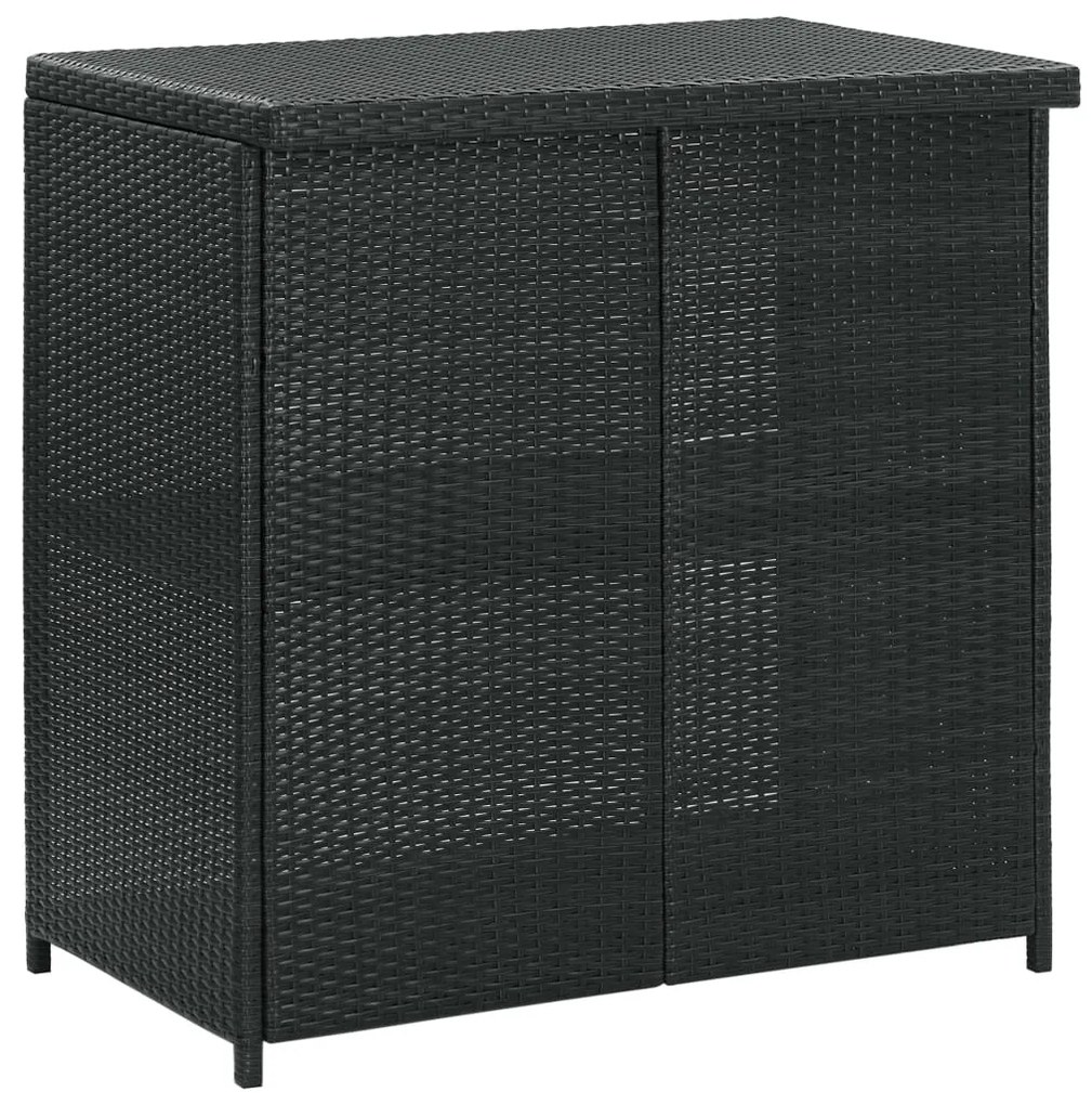 3 pcs conjunto de bar vime PE preto