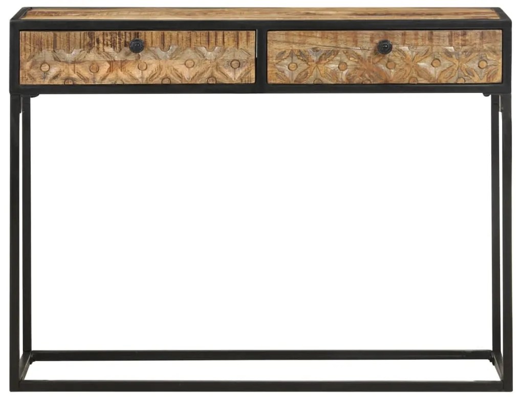 Mesa consola 100x35x75 cm madeira de mangueira maciça