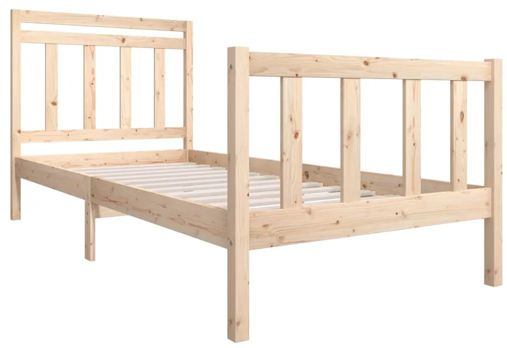 Estrutura de cama 100x200 cm madeira maciça