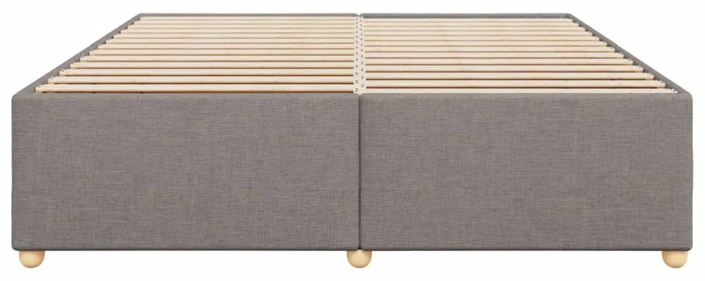 Cama sem colchão 180x200 cm tecido castanho-acinzentado