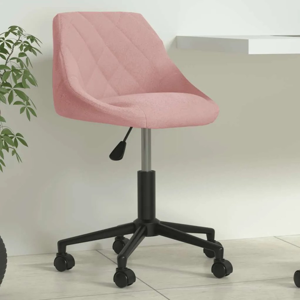 vidaXL Cadeira de escritório giratória veludo rosa
