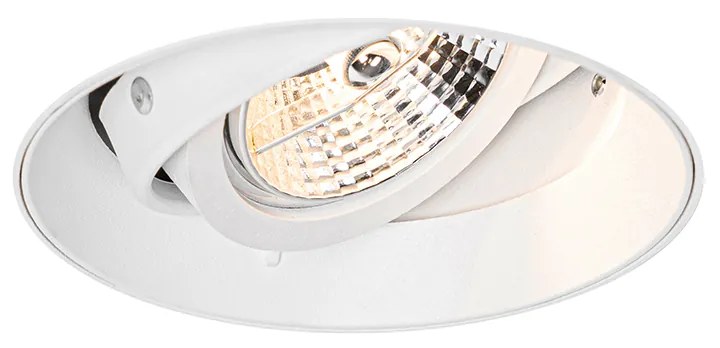 Foco embutido moderno branco GU10 AR70 redondo sem moldura - Oneon Moderno