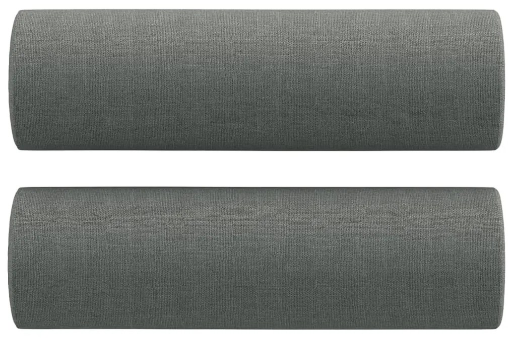Sofá 3 lugares + almofadas decoração 180 cm tecido cinza-escuro
