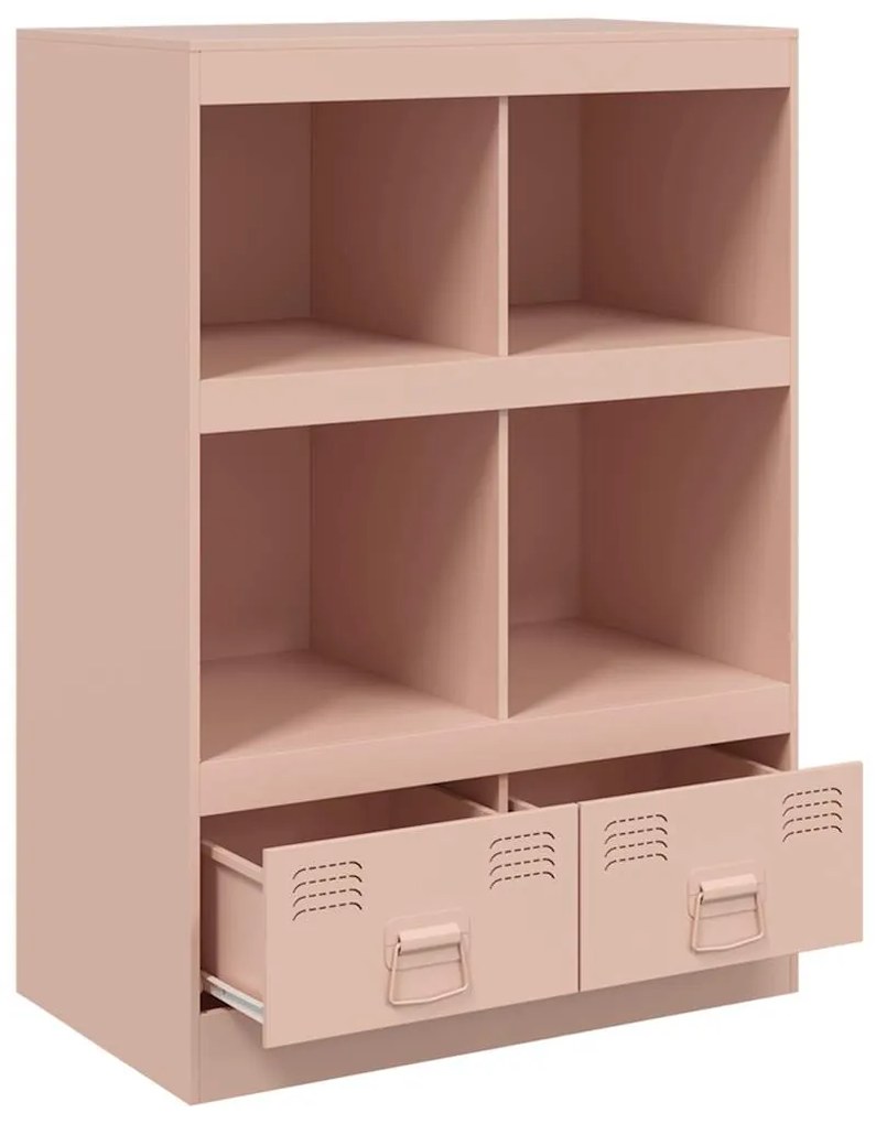 Aparador alto 67x39x95 cm aço rosa