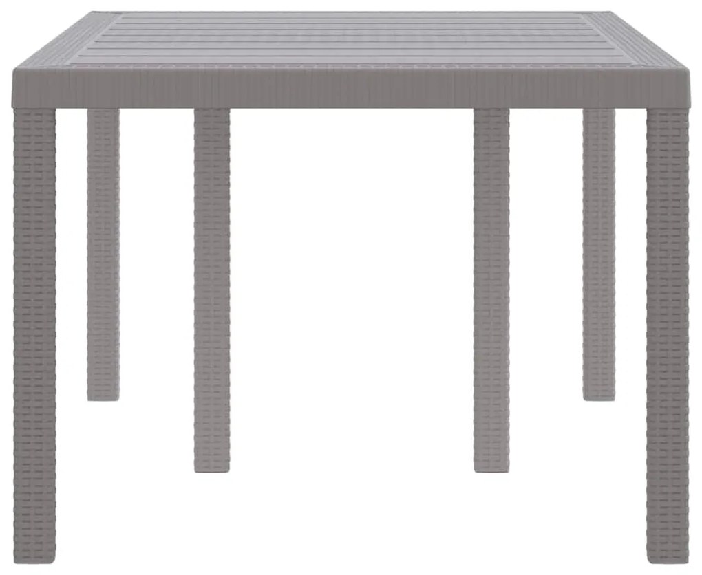 Mesa de Jardim Cinza-claro 150x100x73 cm em Rattan Sintético