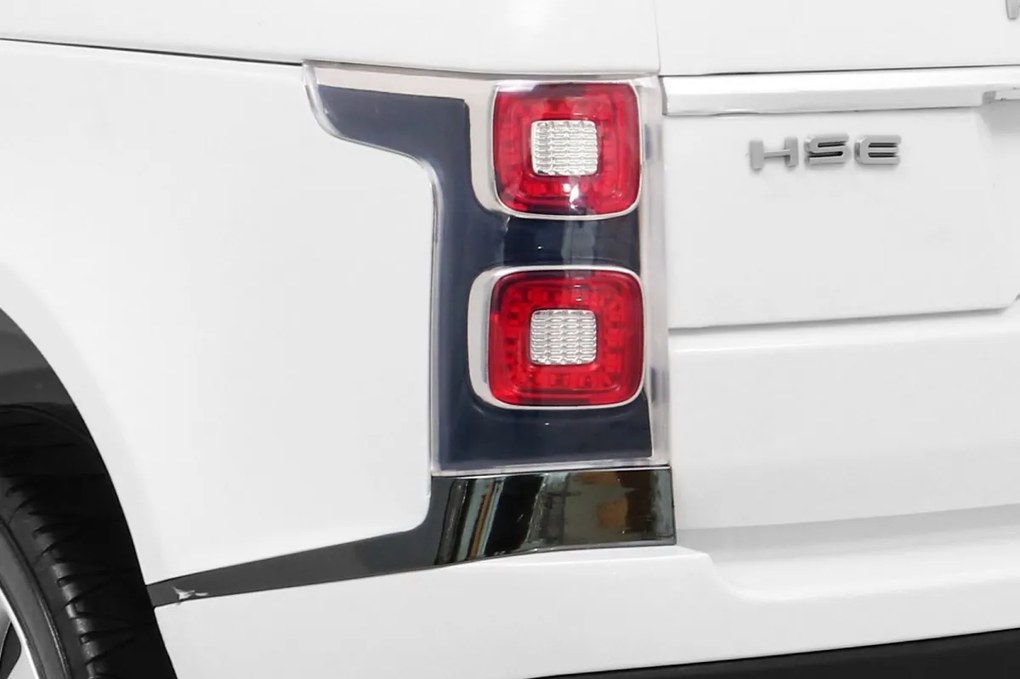 Carro elétrico para Crianças 2 Lugares Range Rover HSE 2x12V 4x4 Rodas Espuma EVA, assento couro ecológico Branco