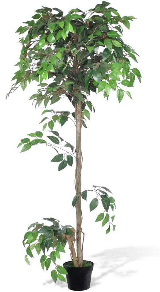 241361 vidaXL Planta artificial, ficus, com vaso, 160 cm