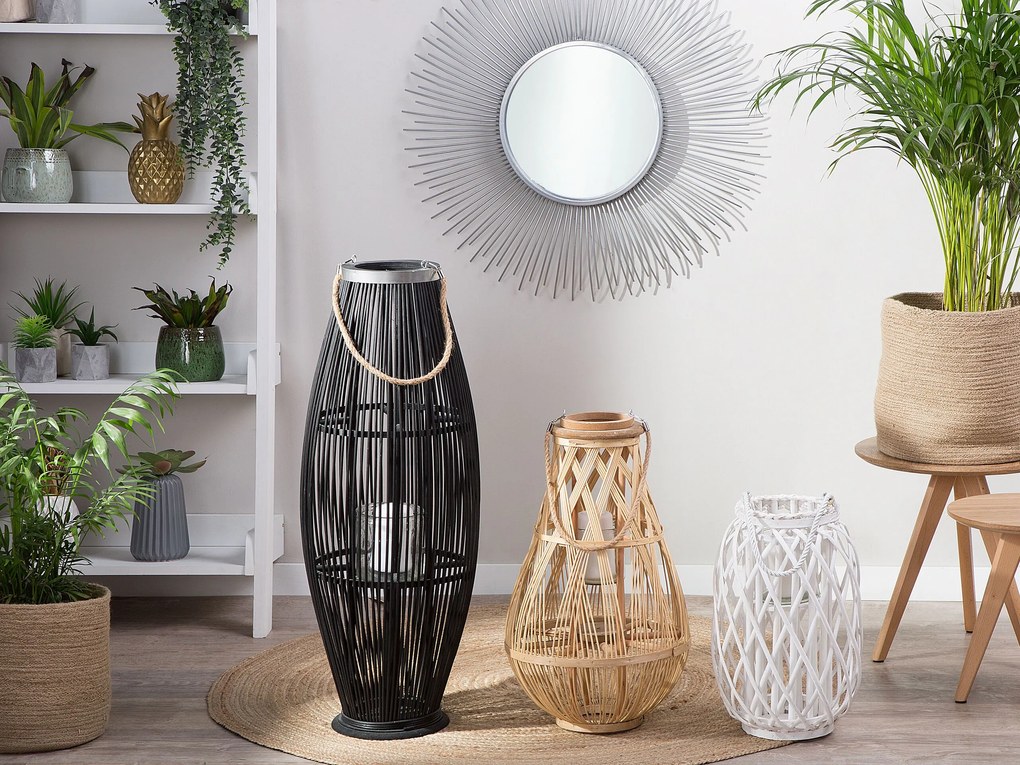 Lanterna decorativa preta 84 cm TAHITI Beliani
