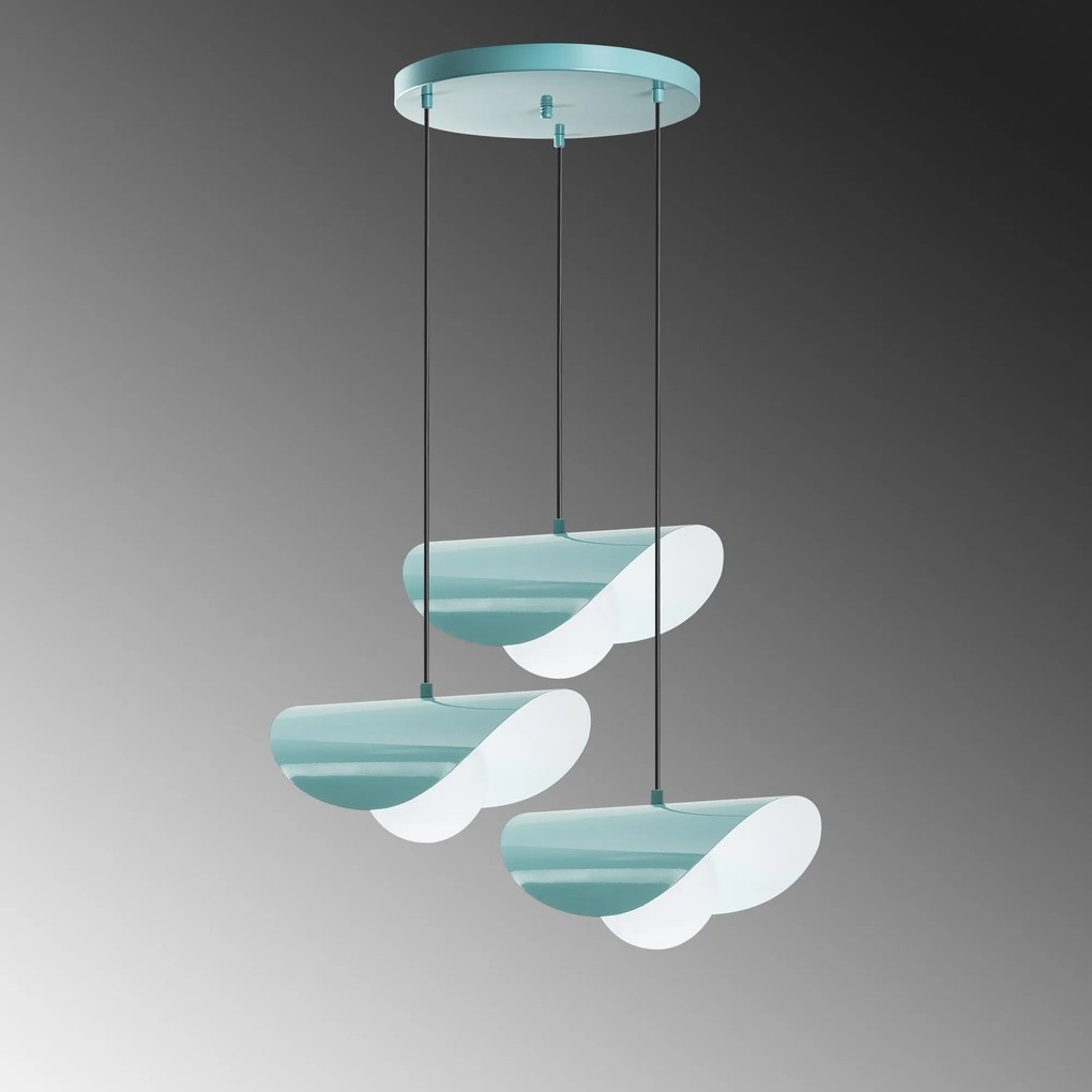 Candeeiro de Teto Vatoz – Turquesa – Diâmetro 50 cm