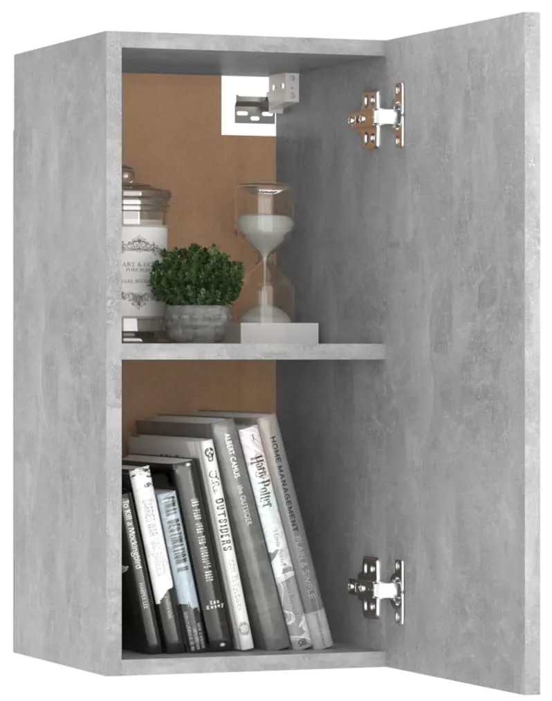 4 pcs conjunto de móveis de TV contraplacado cinzento cimento
