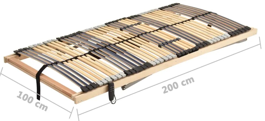 Estrado de ripas elétrico com 42 ripas 7 zonas 100x200 cm