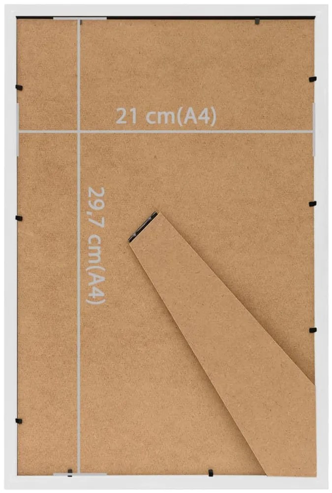 Molduras para mesa 5 pcs 21x29,7 cm MDF branco