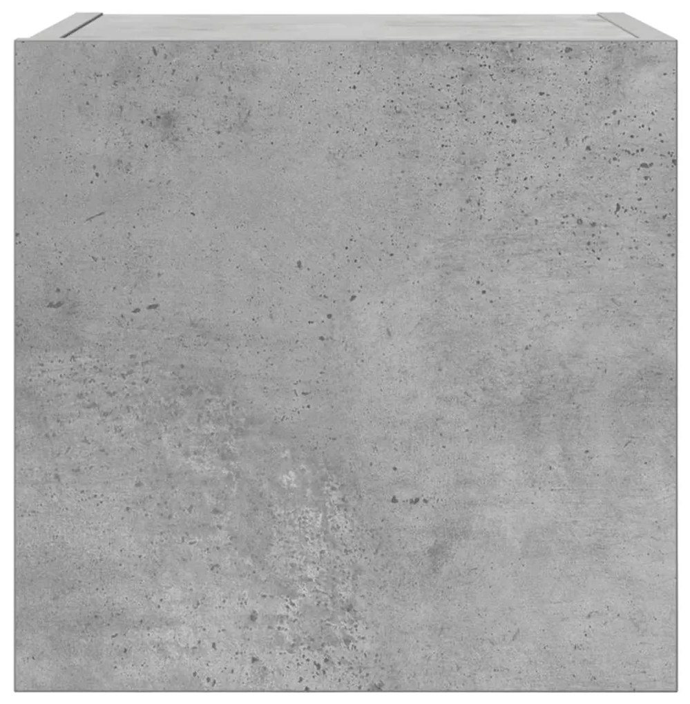 Móvel de TV de parede 30,5x30x30 cm cinzento cimento