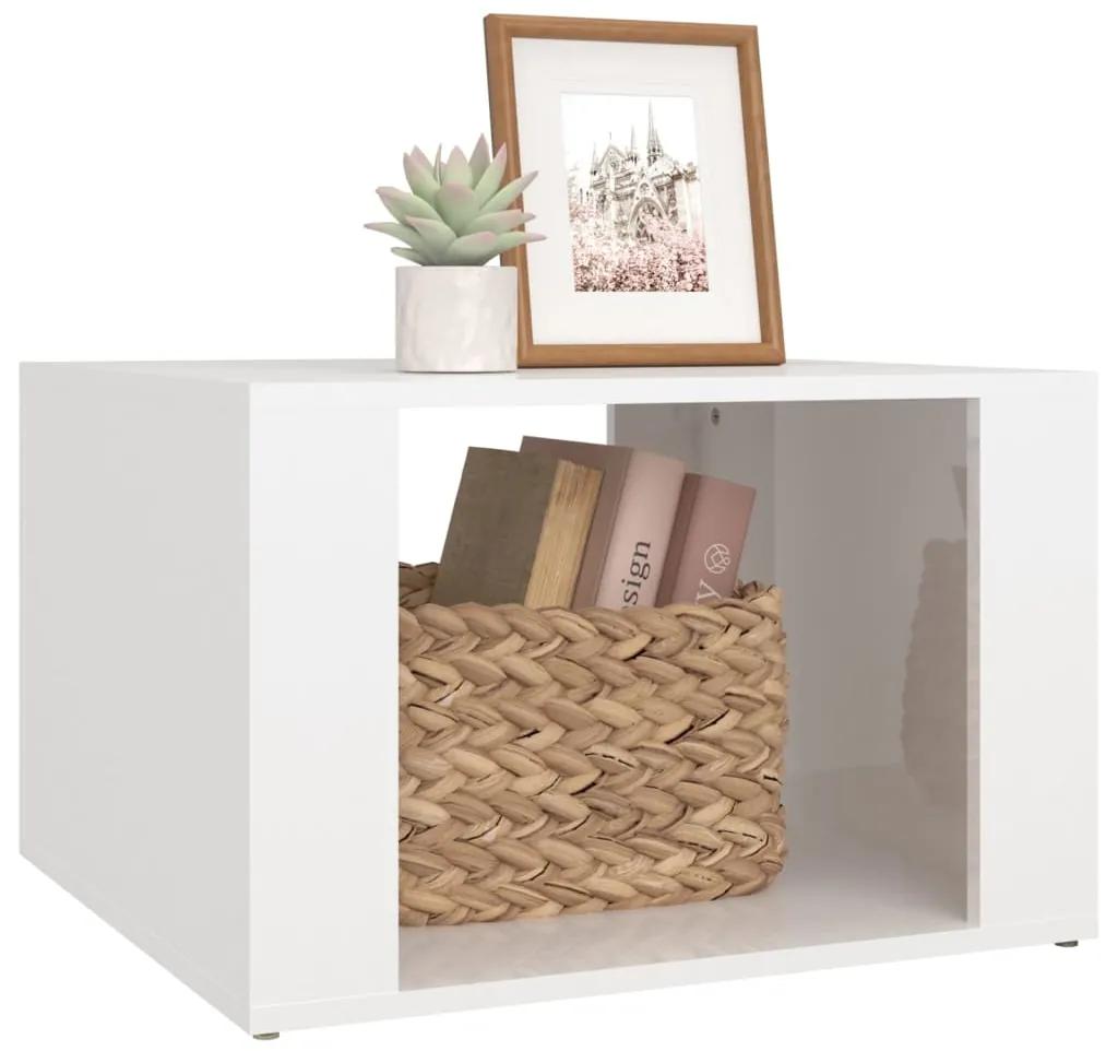 Mesa de cabeceira 57x55x36cm derivados madeira branco brilhante