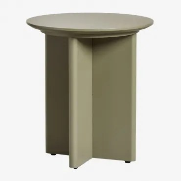 Mesa De Apoio Redonda Ø45 Cm Em Mdf Saonara Verde Sálvia - Sklum