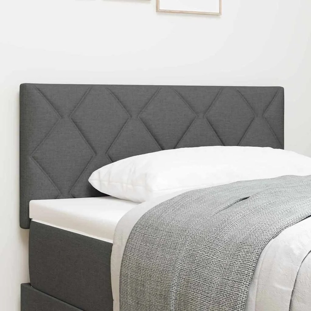 Cabeceira LED vidaXL com Design de Blocos de Diamante Cinza Escuro 100
