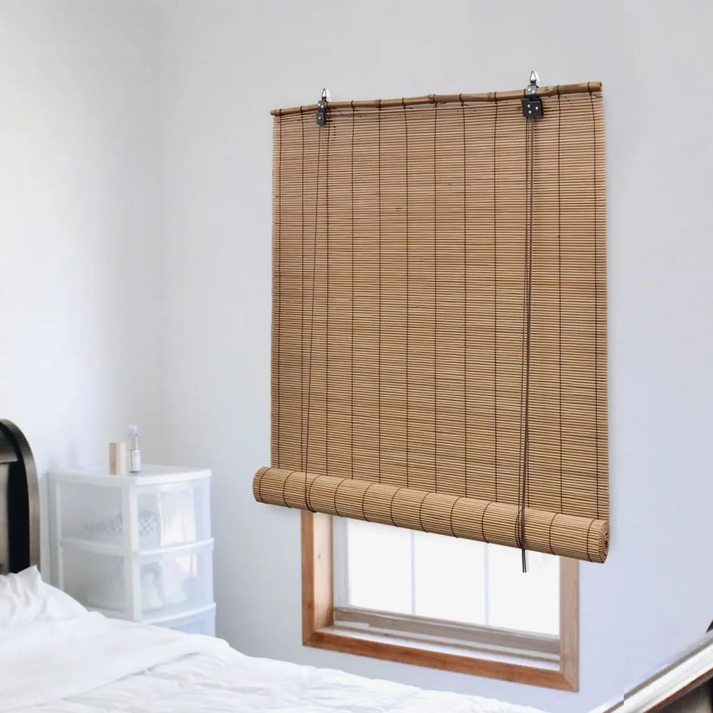 Estore/persiana em bambu 150x160 cm castanho