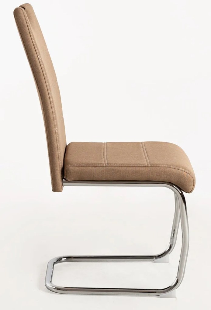 Pack 6 Cadeiras Hallen Tecido - Castanho Claro